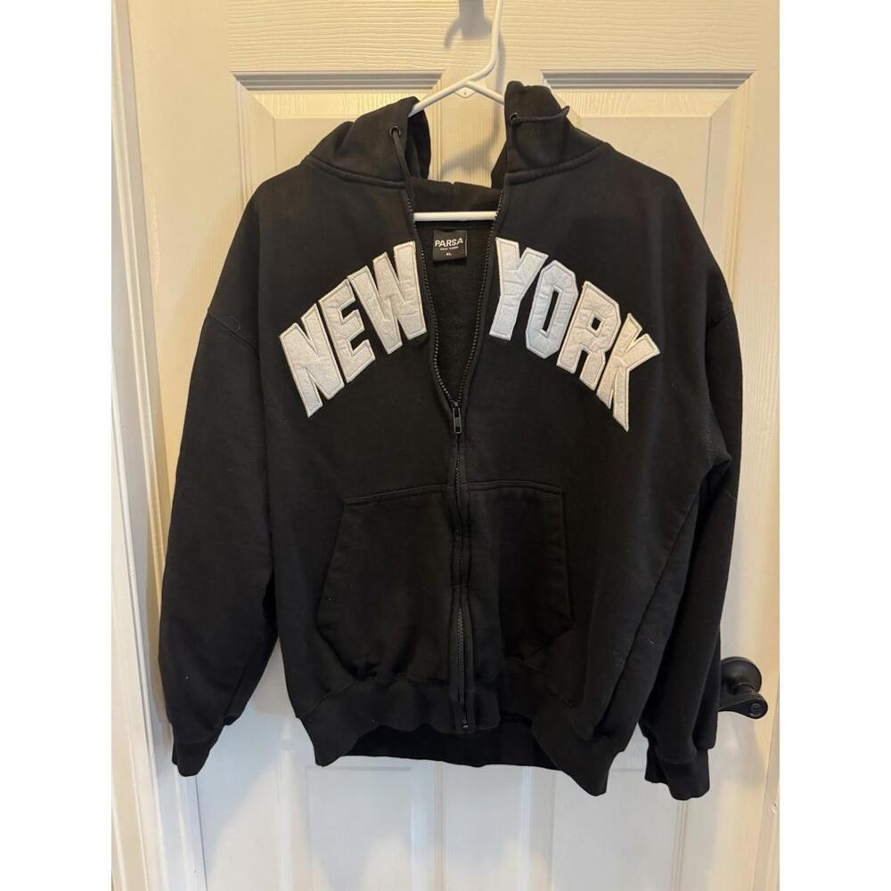 Parsa‎ Women’s Black  New York Hoodie Size XL - Picture 2 of 5